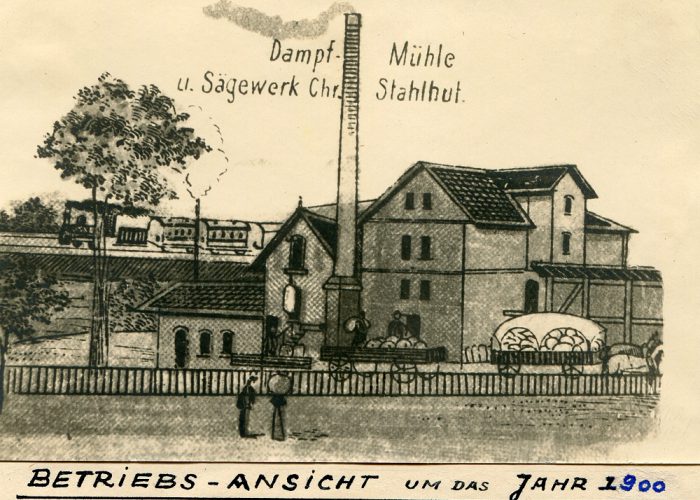 Skizze Mühle um 1900